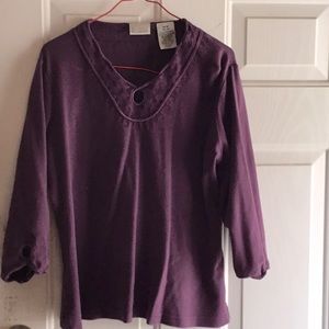 Classic Elements Purple Knit Top